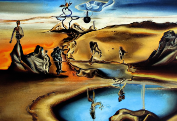 DALL·E 2023-02-08 04.08.10 - Ilustración Camino de Santiago pintado por Salvador Dalí